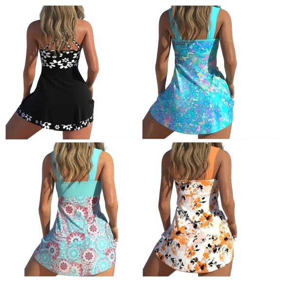 Tankini 2-Pc with Boy Shorts | Choose 1 of 4 Patterns - Picture 2 of 7